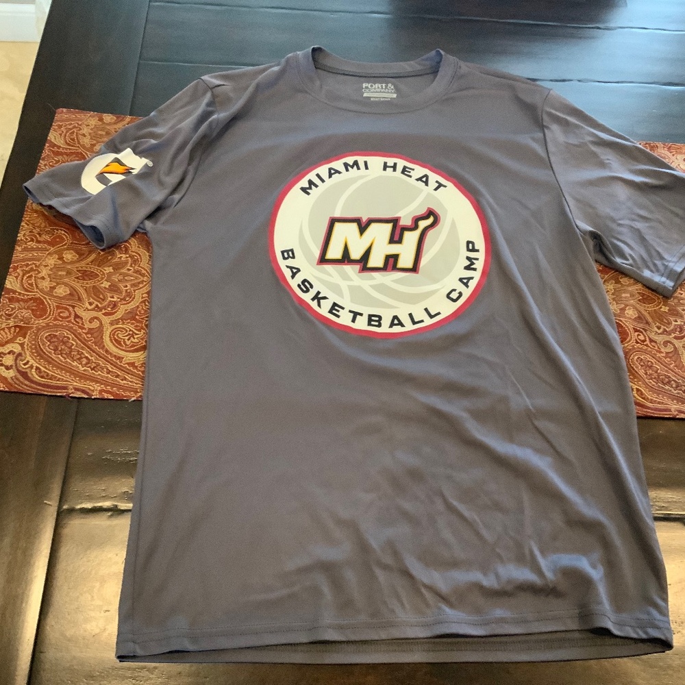 Port & Company performance Miami Heat t shirt, size S, NWOT, MSRP$40